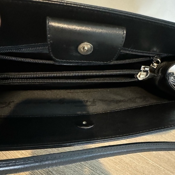 Salvatore Ferragamo Black Leather Shoulder Bag | Good Used Condition - Picture 9 of 14